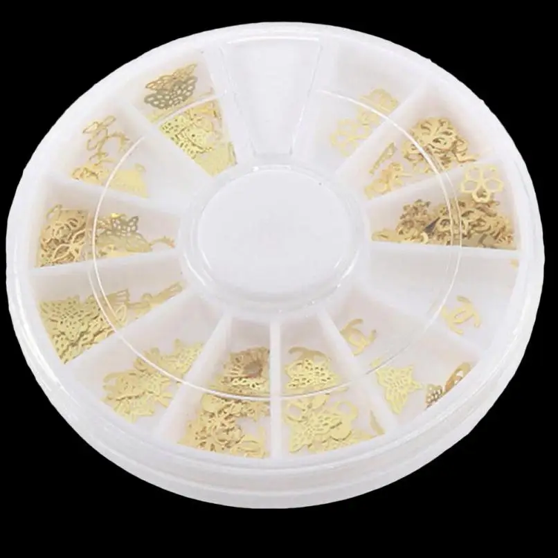 Золото/серебро цвет сплав Материал 3D золото наклейка наклейки Дизайн ногтей