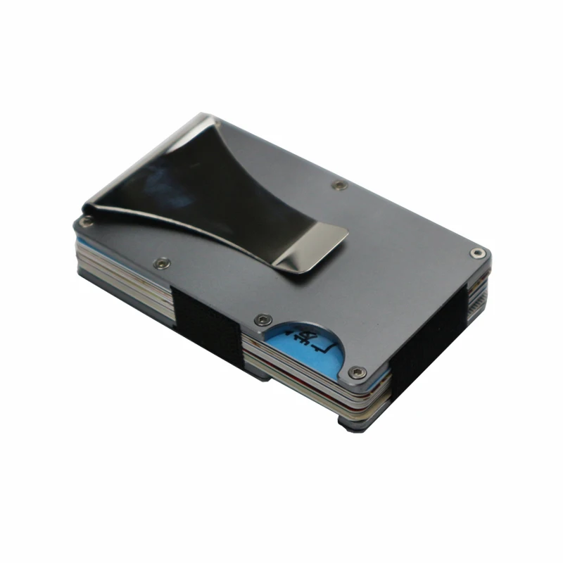 

Carbon Fiber Metal Credit Card Holder Rfid Wallet Blocking Portable ID Card Case Men Aluminum Clip Cardholder Porte Carte