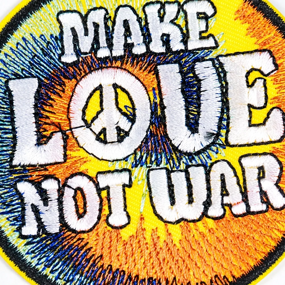 1 шт. нашивка с вышивкой Make Love Peace|Заплатки| |