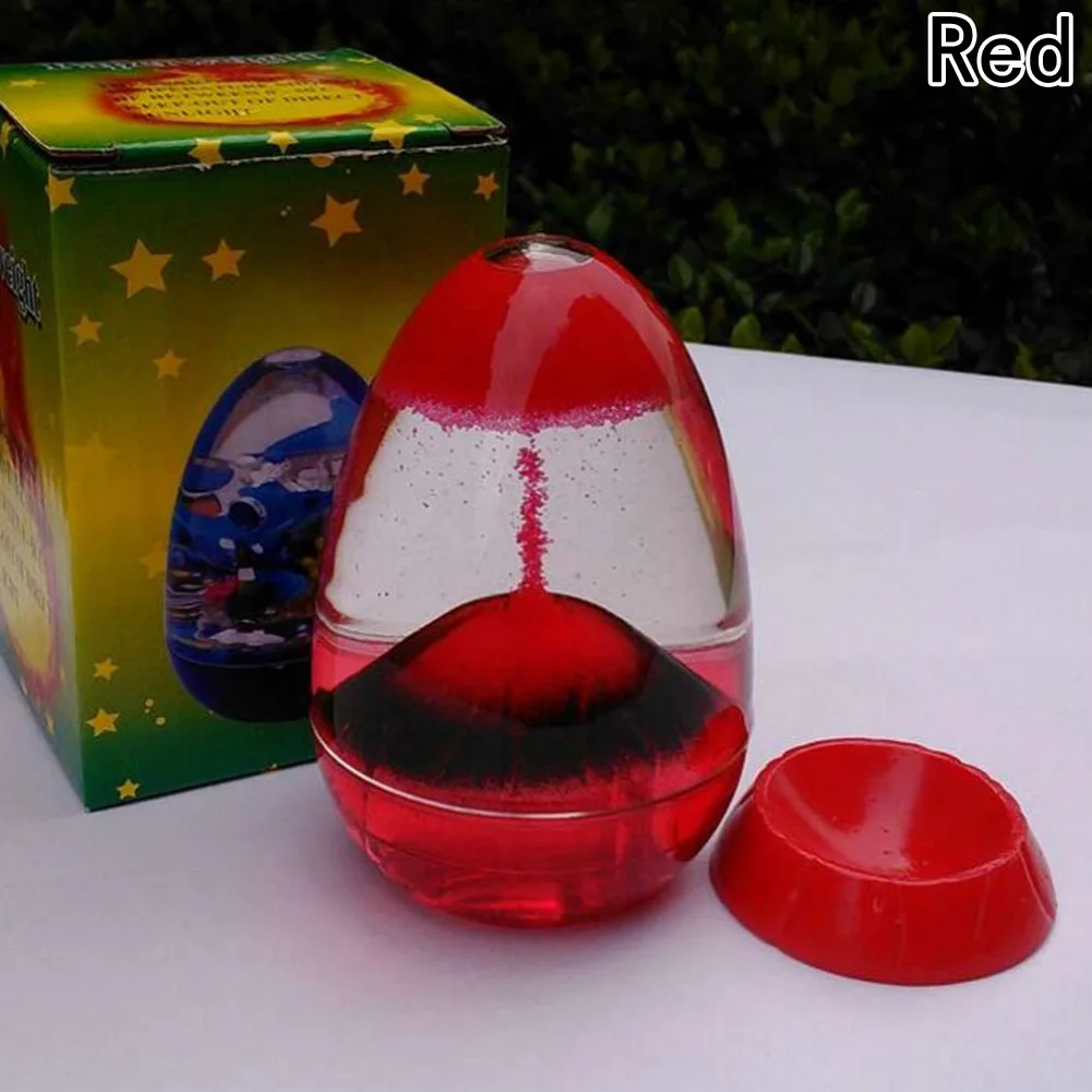 TOY4264RD Движение жидкие часы Творческий вулкан масло Песок стекло домашний декор ремесло стекло украшения песок таймер рождественские подарки на день Святого Валентина - Цвет: TOY4264RD