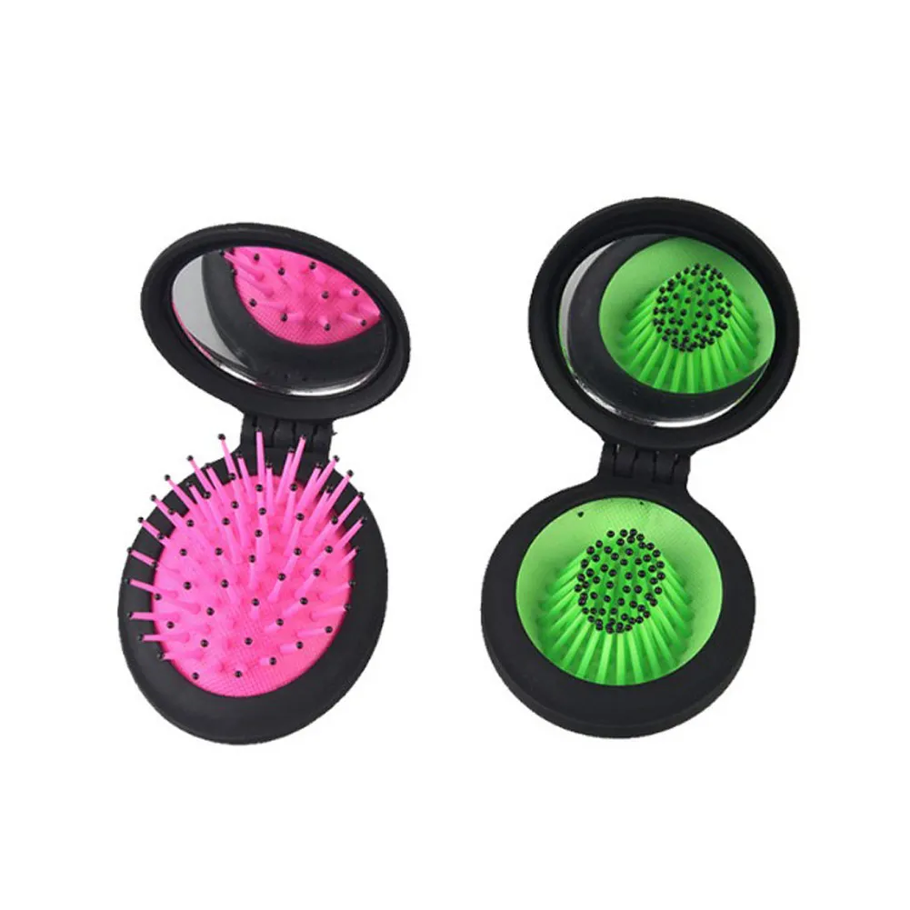 Портативная мини складная Массажная Расческа массажная круглая дорожная Щетка