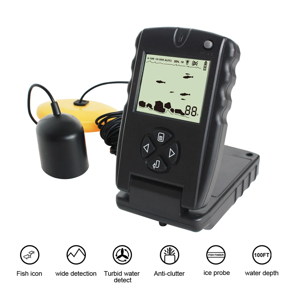 LUCKY 100FT проводной эхолот для эхолота монитор детектор портативный гидролокатор