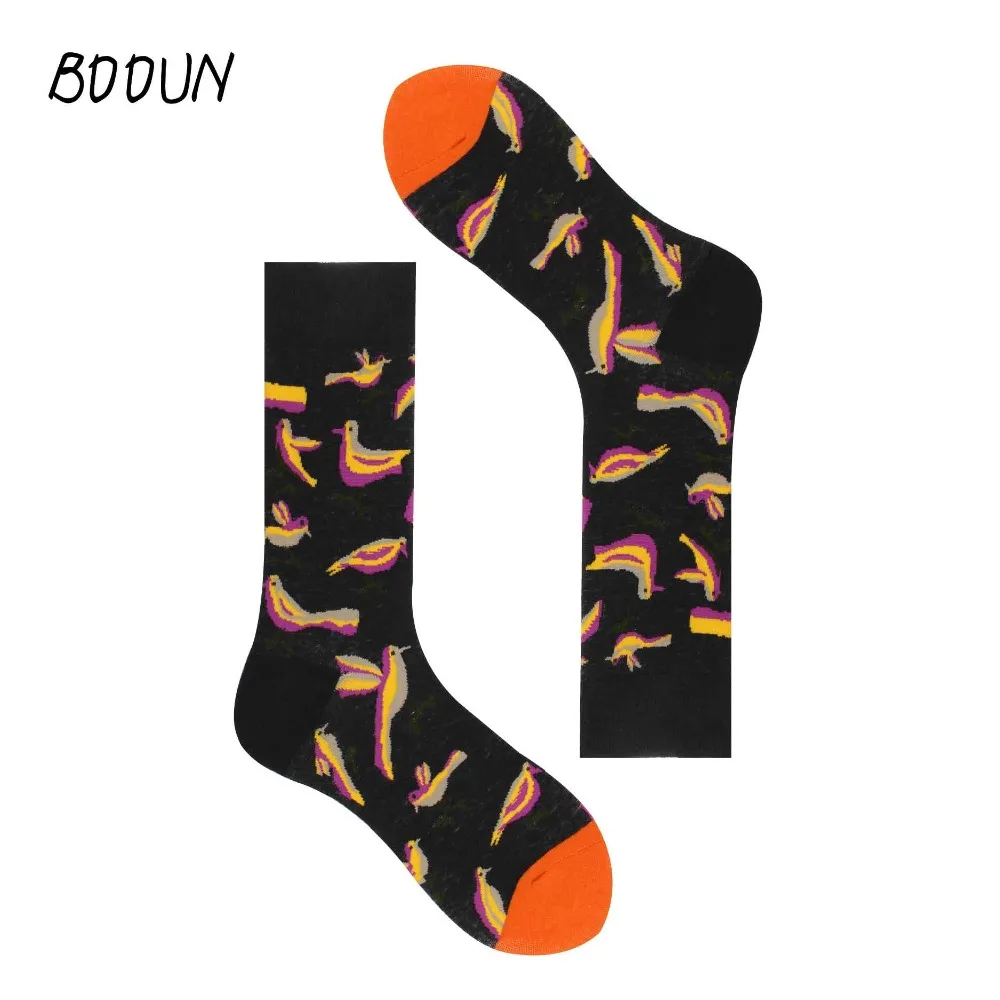 happy sock tidal current Couple cotton socks hip hop personality casual fashion style floral pattern | Мужская одежда