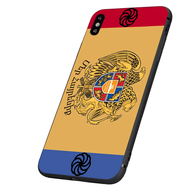 Черный чехол ТПУ для iphone 5 5s se 6 6s 7 8 plus x 10 чехол силиконовый чехол для iphone XR XS 11 pro MAX чехол флаг армян