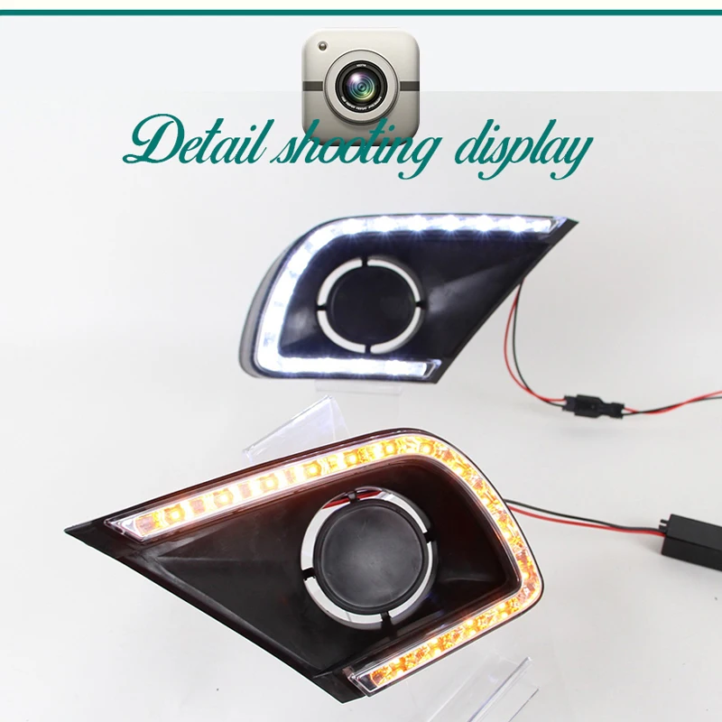 ROADOT для Toyota Innova 2013 2014 2015 Led DRL дневные ходовые огни противотуманные фары с белым