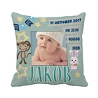 Персонализированная наволочка с рисунком обезьяны, енота, кролика, ребенка, детская наволочка для сувенира, мягкая домашняя декоративная наволочка для дивана от магазина LVSURE