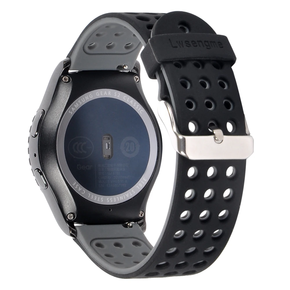 22 мм силиконовый ремешок для часов Moto 360 2 46 мм/Samsung Gear S3/W100 RW110 Urbane W150/для Huawei GT Honor