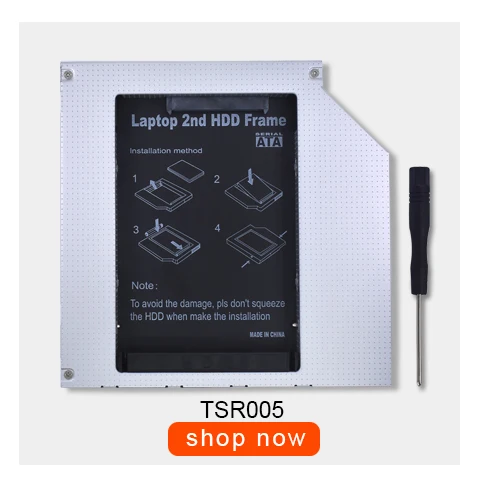 TISHRIC алюминиевый Универсальный BayIDE для SATA 3,0 2nd HDD Caddy 9,5 мм 2," SSD чехол HDD корпус для ноутбука ODD CD DVD rom Оптический