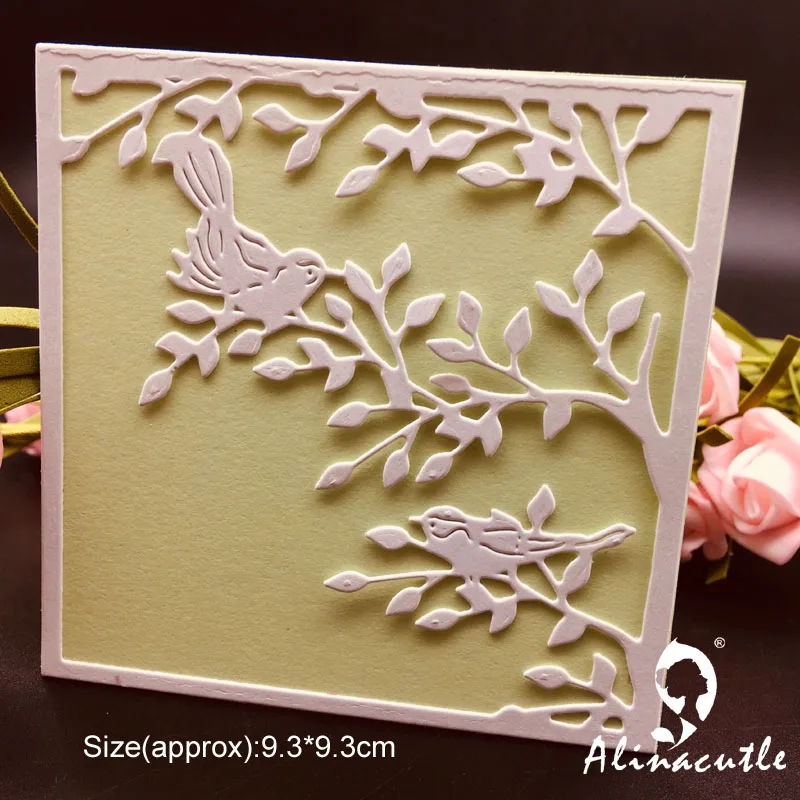 Заготовки Из Металла резка птица на ветке рамки Alinacraft DIY Скрапбукинг альбом papercraft ручной работы трафарет для открыток искусство перфорирующий резак