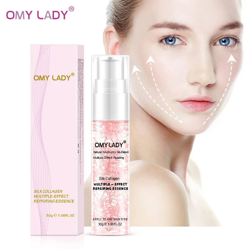 

OMYLADY Silk Collagen Facial Essence Antii-Aging Wrinkles Repair Serum Treatment Acne Shrink Pores Firming Nourishing Skin Care
