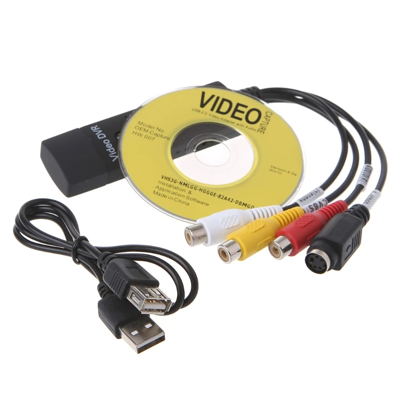 USB 2 0 адаптер для видеозаписи ТВ DVD VHS DVR конвертер ПК CC камеры | Компьютеры и офис