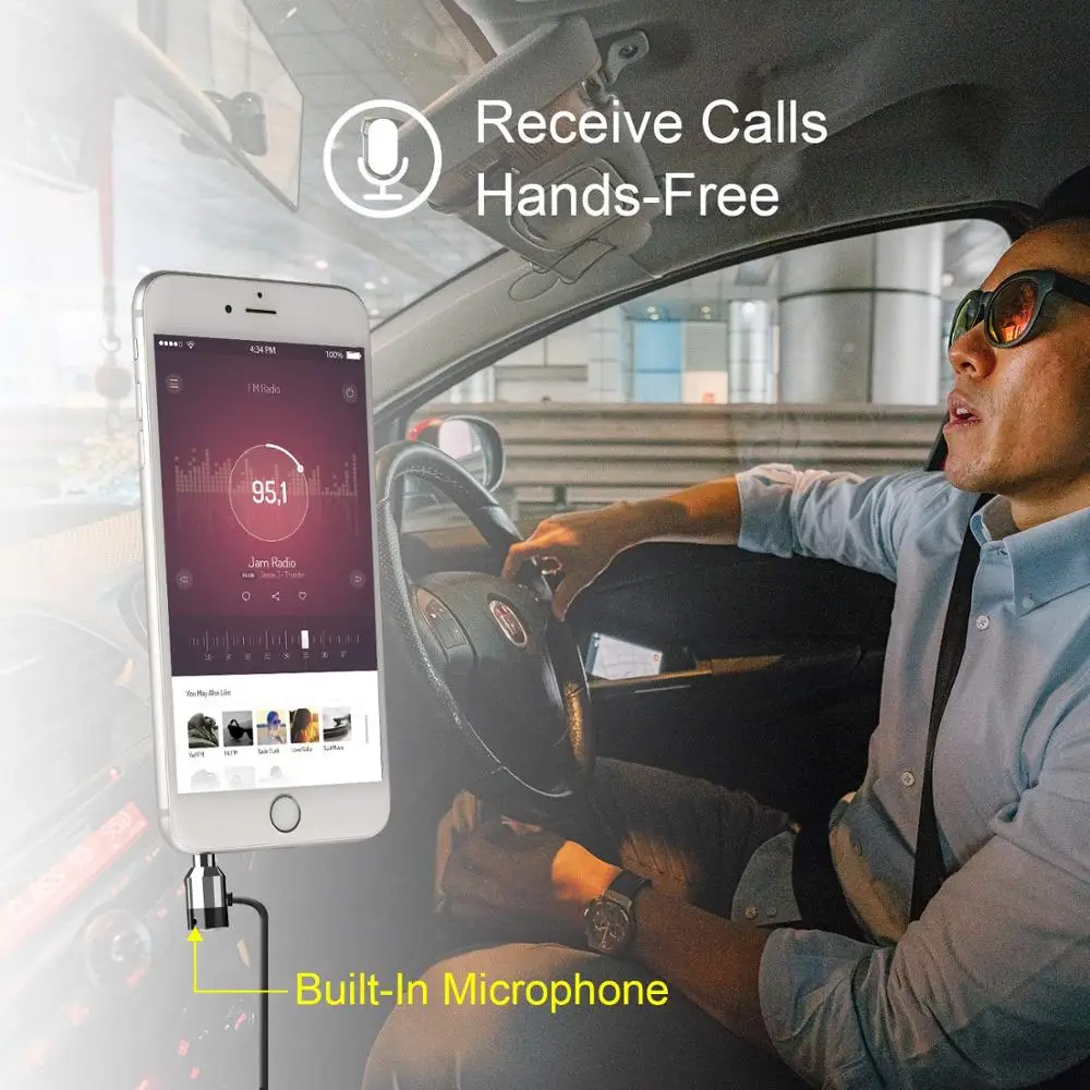 Автомобильный адаптер Hands Free аудиокабель 3 5 мм с вспомогательным микрофоном
