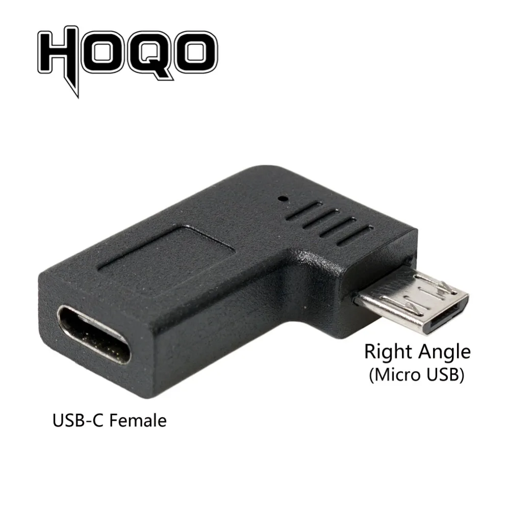 Левый и правый угол Micro Usb папа к type-c мама к Microusb папа 90 градусов type C зарядный адаптер для передачи данных Micro USB USBC конвертер