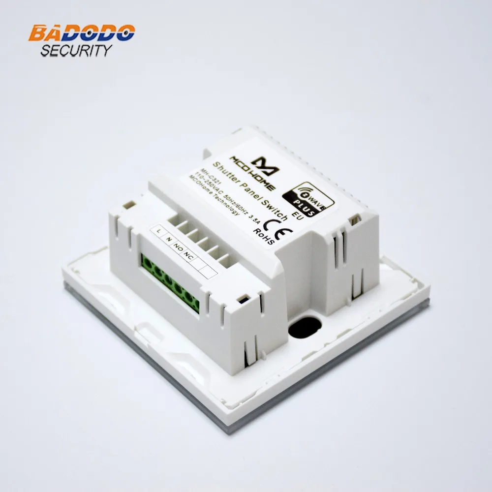 Z-WAVE плюс MCO дома Стекло сенсорный затвор C321 для контроля Венецианская ролик для жалюзи затвора переключатель 86X86 мм ЕС 868,42 МГц