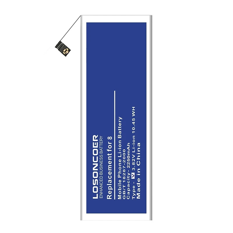 Аккумулятор LOSONCOER i8 на 2250 мАч для iPhone 8 8G аккумуляторы телефона высокой емкости ~