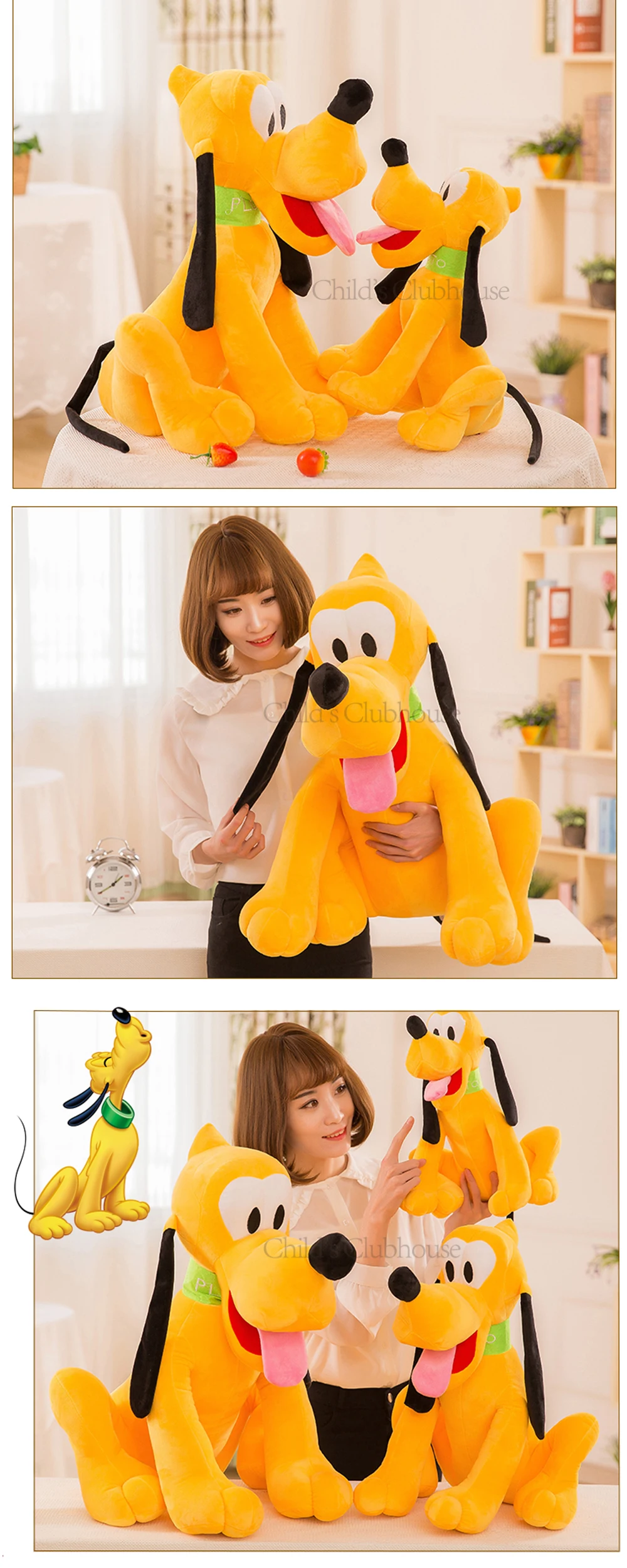 Disney Микки Мышь 30-55 см мультфильм Пес Плуто плюшевые кукольная игрушка милый большой Kawaii Бруто куклы мягкая игрушка; подарок для мальчиков и девочек