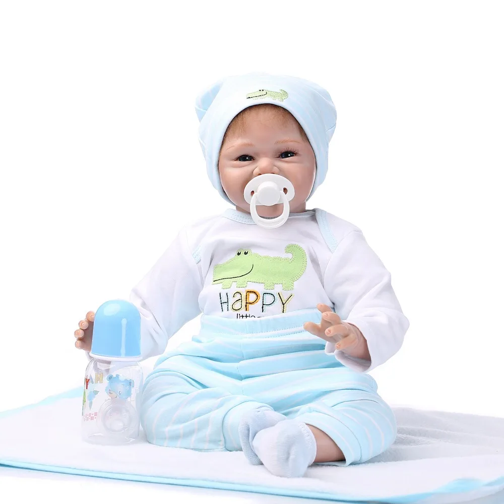 Мягкая силиконовая виниловая кукла для новорожденных 22 дюйма 55 см|toys girls|baby toys