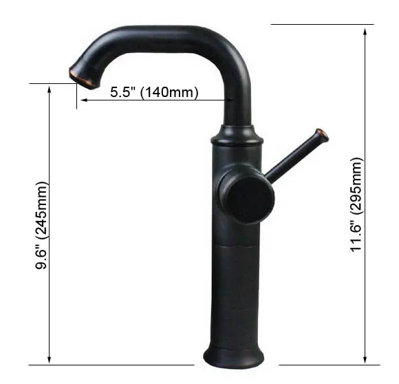 

Black oil Antique Brass Single Handle Swivel Spout Kitchen Sink Faucet Mixer Basin Tap Csf092
