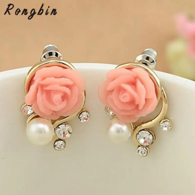 Женские серьги гвоздики с розовым жемчугом|pearl stud earrings|brand earringsstud earrings |