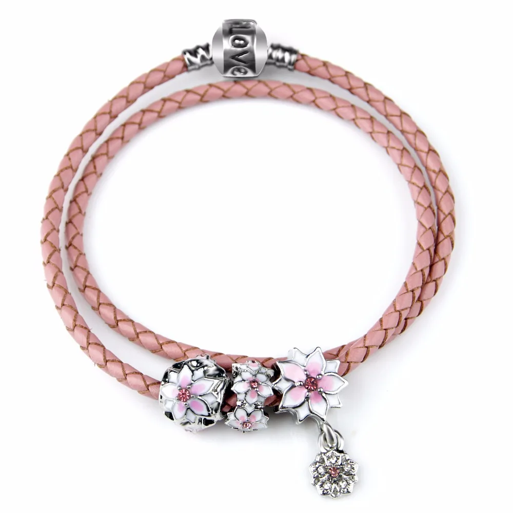 Модные женские браслеты серые кожаные подвески для женщин и мужчин со