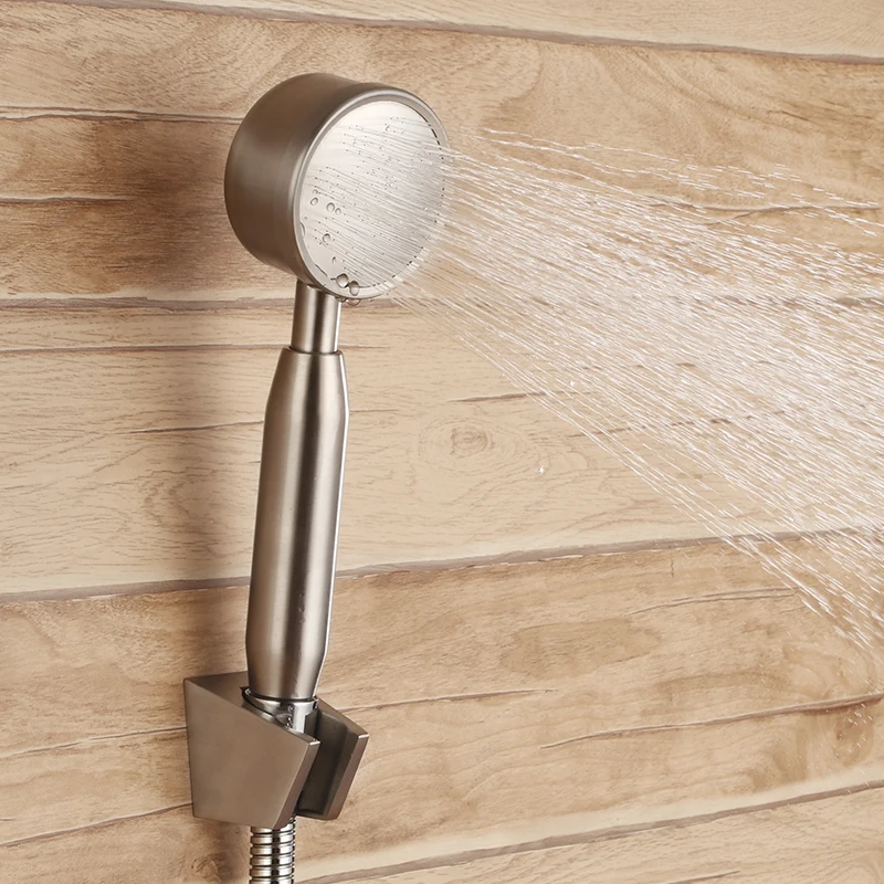 

304 Stainless Steel High Pressurize Water Saving Hand Shower Bathroom Shower Head,Brushed Nickel
