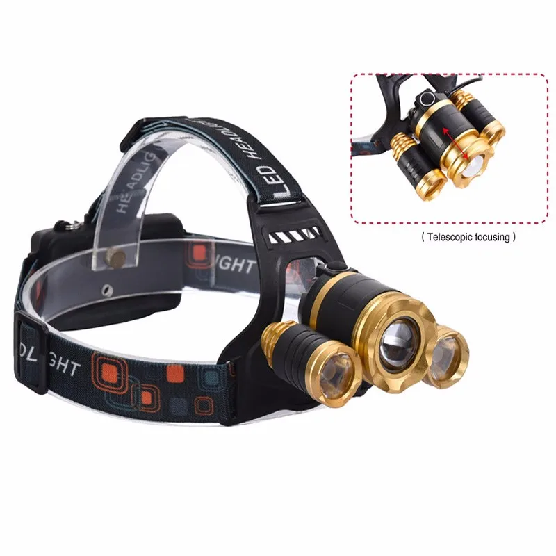 Litwod Z20 высокомощный 5 светодиодный налобный фонарь 12000lm cree xml t6 светодиодный налобный фонарь 18650 перезаряжаемый фонарик Фонарь