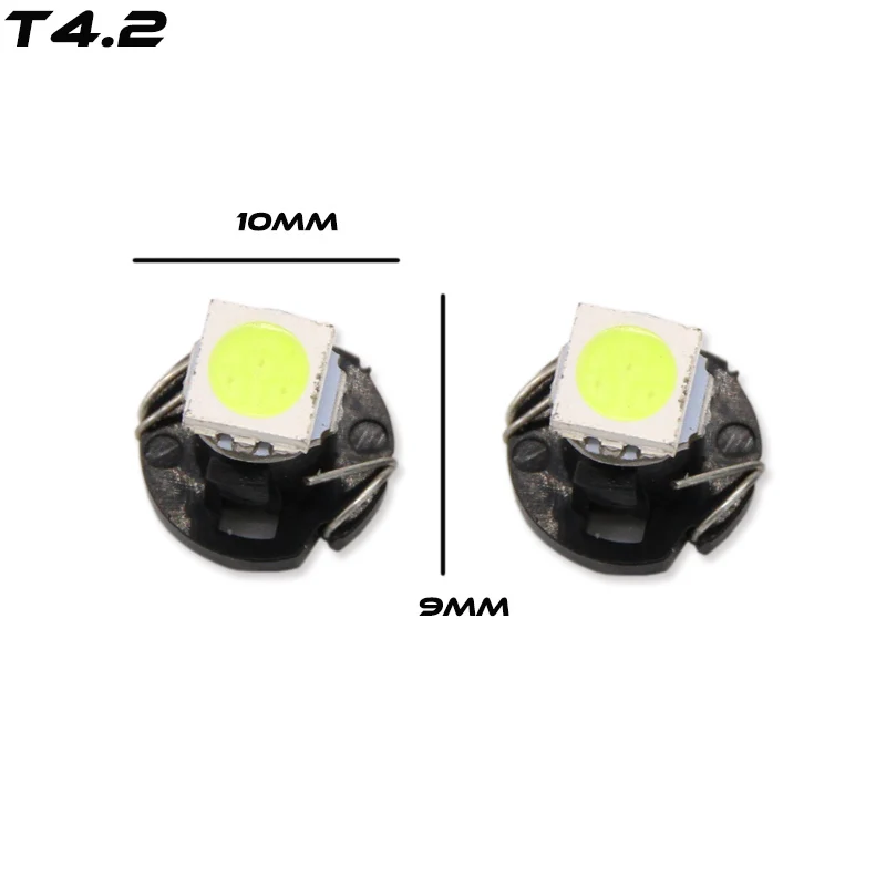 10 шт. T3 T4.2 T4.7 светодиодный лампы 5050 SMD автомобиля Индикаторы приборной панели