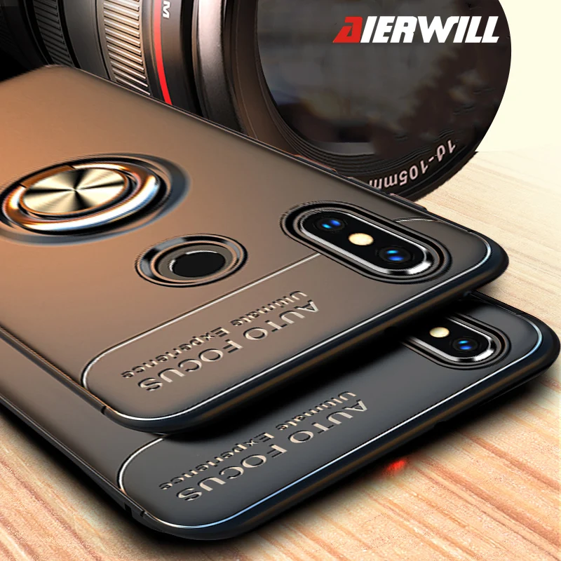 Bumper Ring case For xiaomi Mi A2 lite Case Magnetic Metal Holder Shockproof Silicone Funda Cover Xiaom Xiaomi MI Lite |
