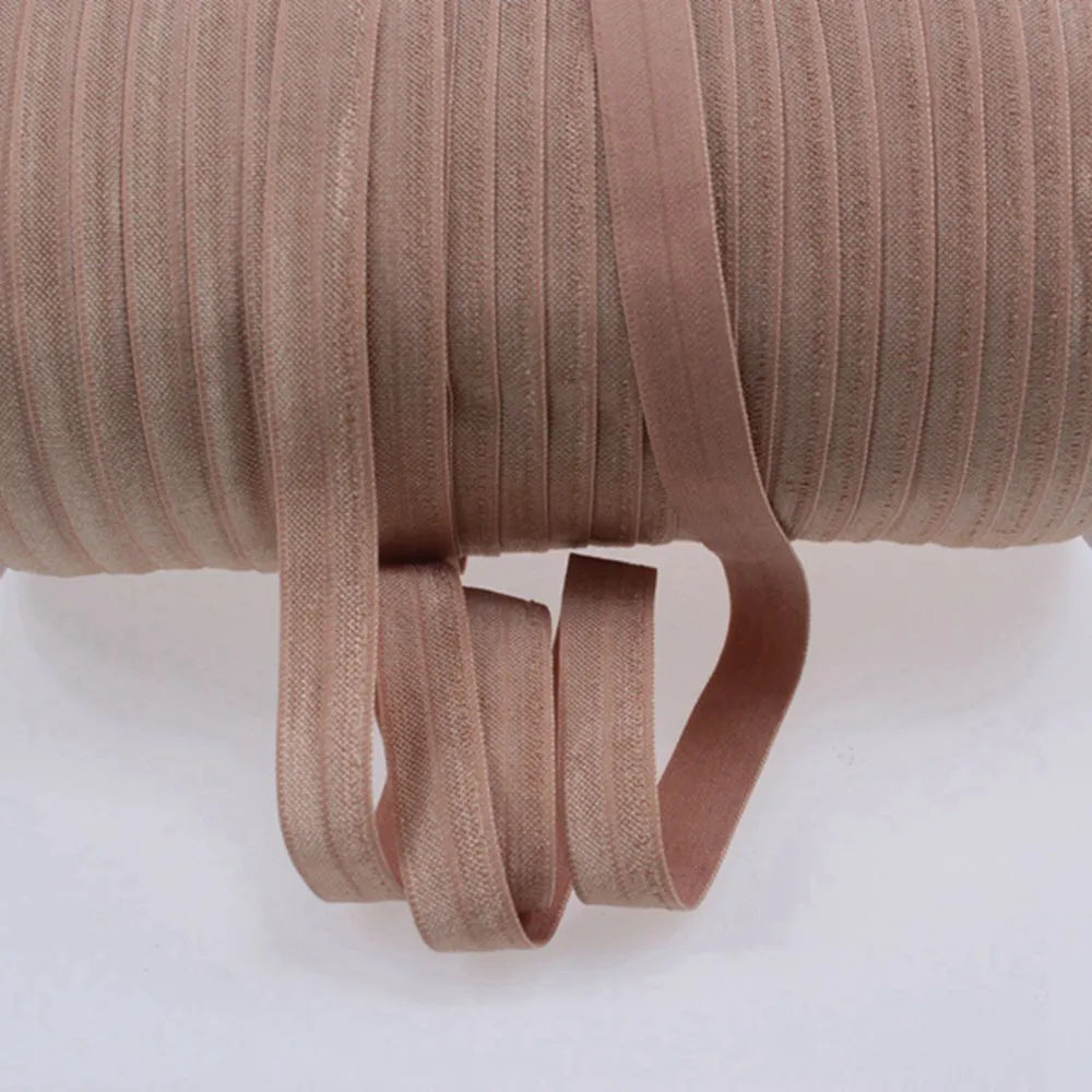 

91 цветов, однотонная складывающаяся эластичная лента 5/8 дюйма, лента для завязывания волос, подарочная упаковка, 812 натуральная