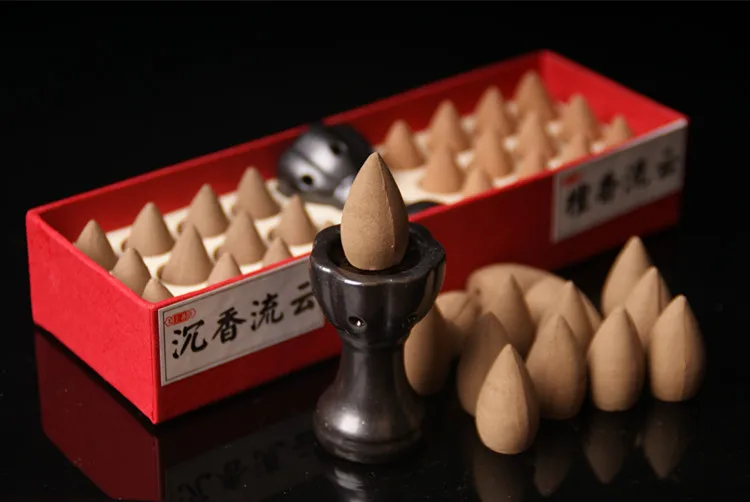 reflux tower incense sandalwood smoked flavor aloes cone set Smoke Cloud View. |