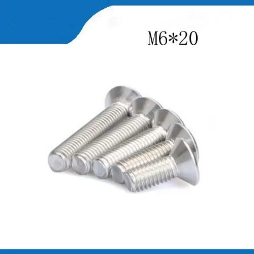 Бесплатная доставка 15 шт. M6 * 20 316 нержавеющая сталь потайная плоская Шестигранная