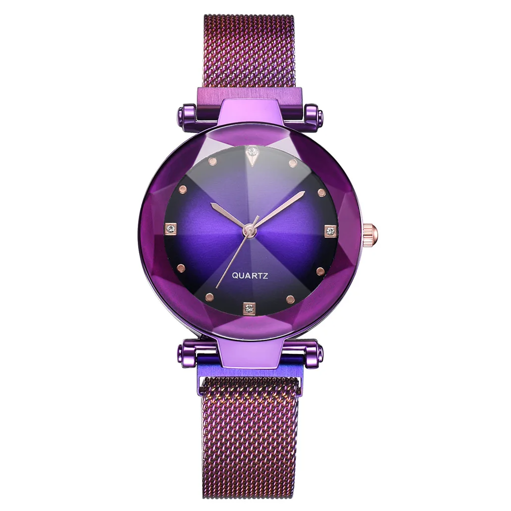 

New Women's Watch Ladies Stainless Steel Band Gold Watch Starry Sky Dropshipping Women Quartz Watch Female Clock Montre Femme