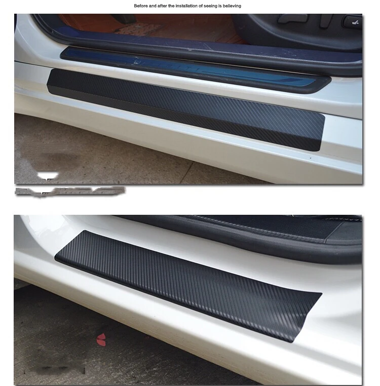 Автомобильная наклейка на порог протектор для автомобиля Стайлинг углеродное