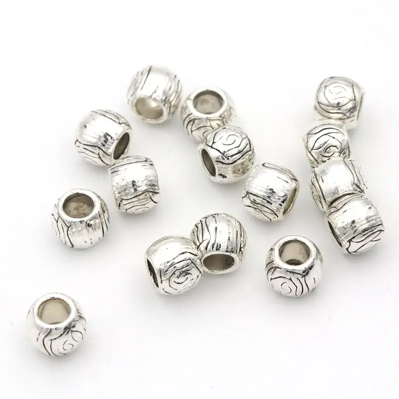 20pc Big Hole European Loose Spacer Metal Beads For Needlework Jewelry Making Diy Necklace Bracelet Accessories Wholesale | Украшения и