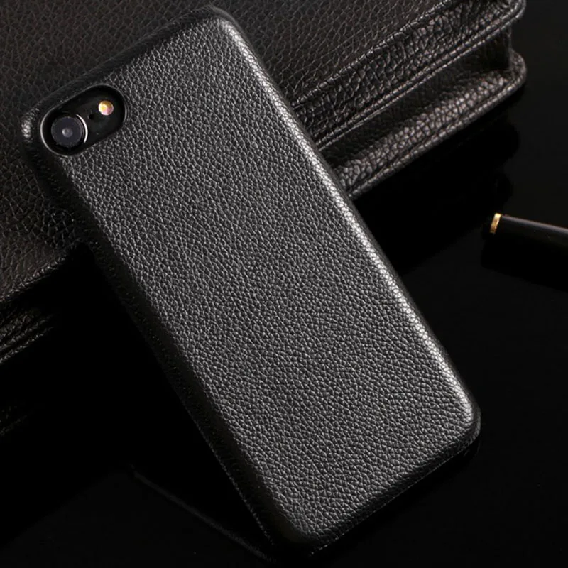 Ferising Телефон Чехол для iPhone 5 5s 6 6 s Роскошный Урожай Реального подлинная Кожа корова для iPhone 6 S 6 S plus Мешки и Крышки P004 - Цвет: Black