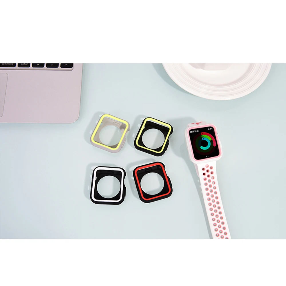 Чехол для Apple Watch 4 44 мм 40 мм iwatch series 3 2 1 42 мм/38 мм защитный силиконовый защитный чехол