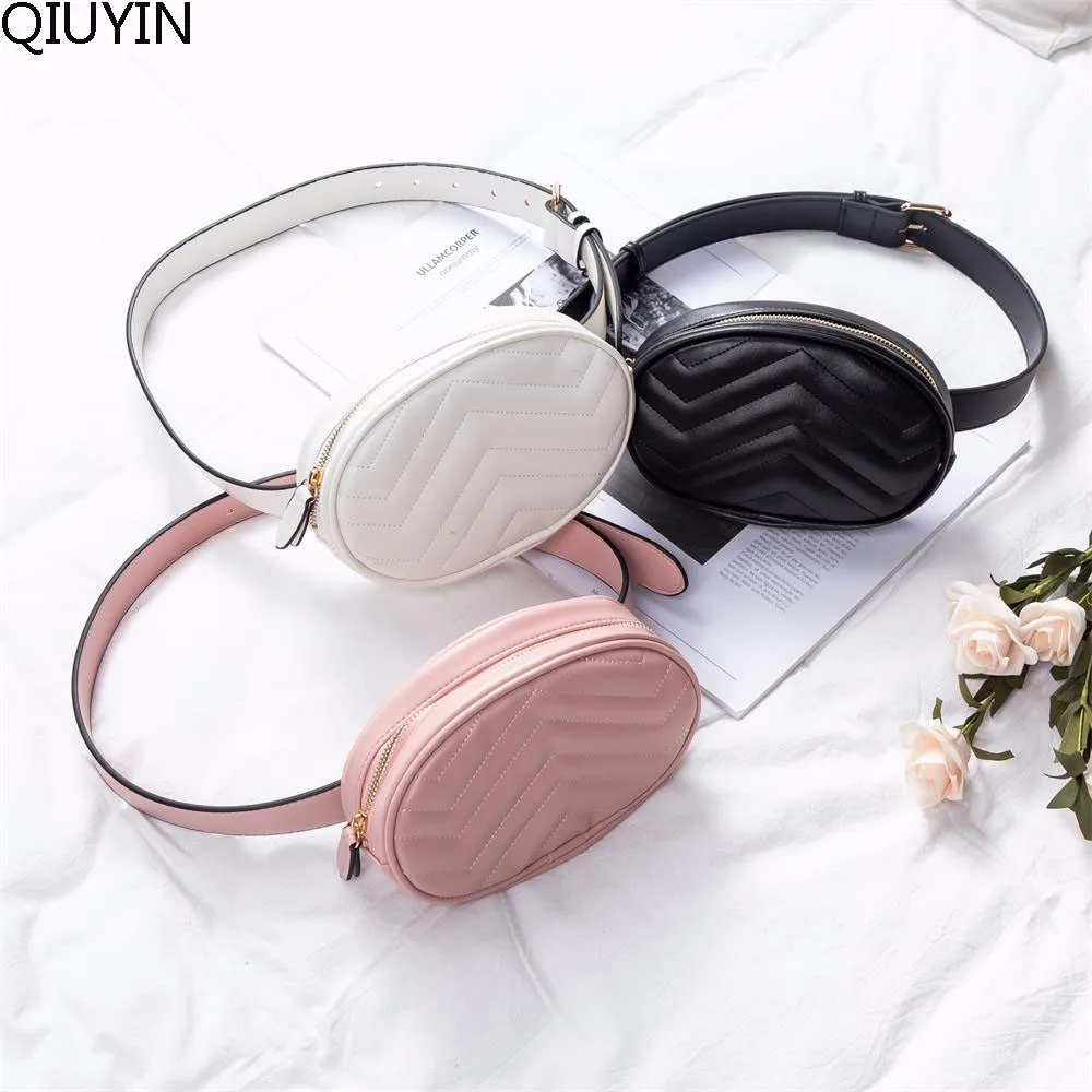 Сумка QIUYIN Женская кожаная с круглыми ремнями|Поясные сумки| |