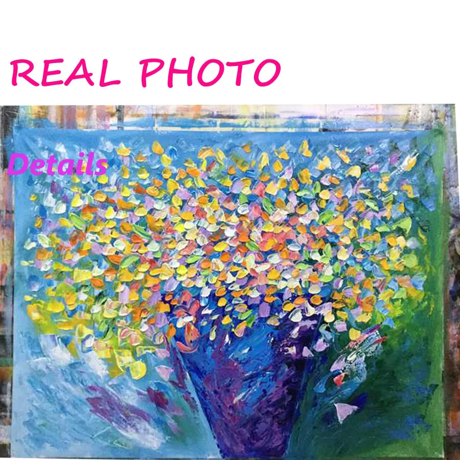 Новое поступление ручная роспись абстрактные цветы картины маслом на холсте