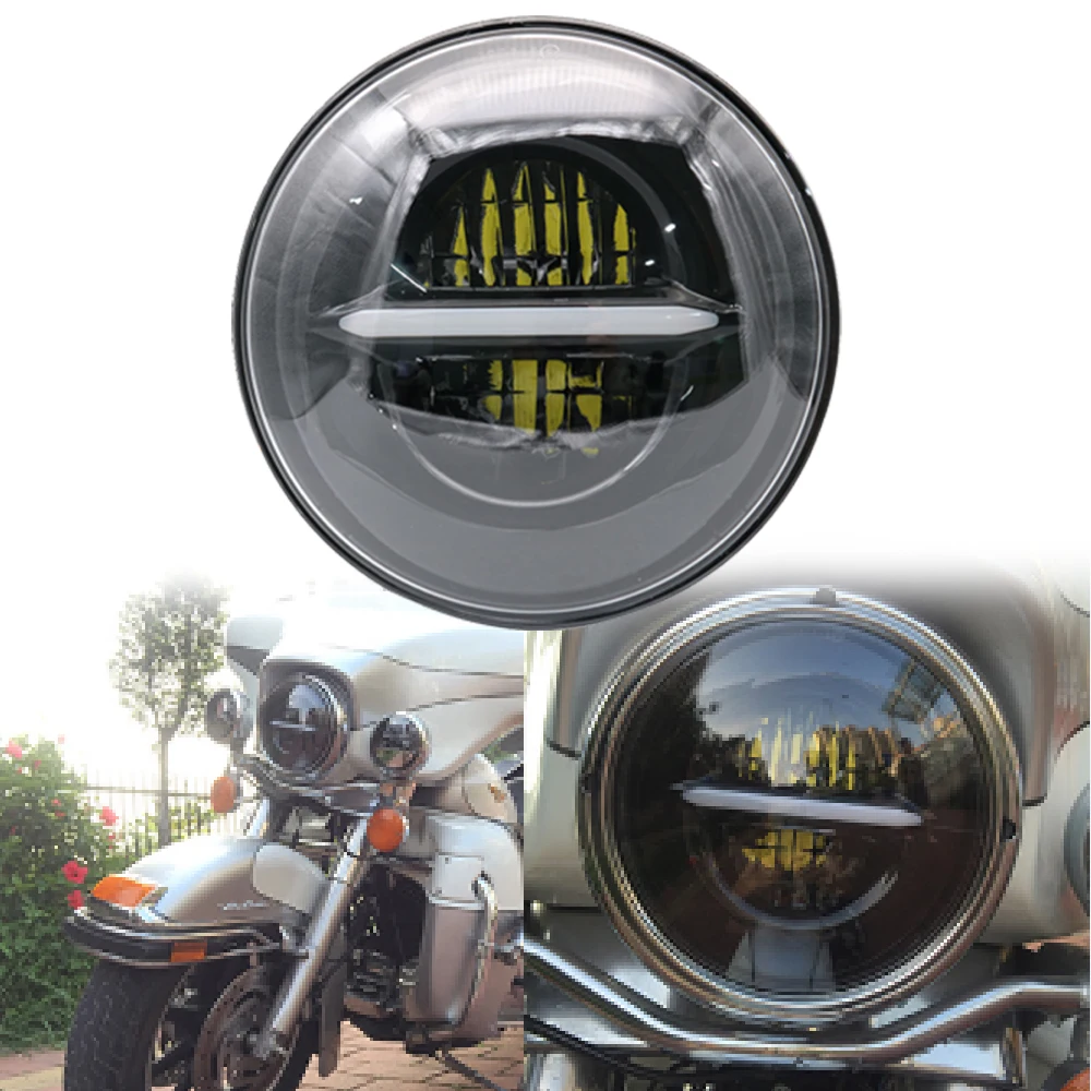 Аксессуары для мотоциклов " Angel Eye налобный фонарь для Harley Softail Touring Road King Street Glide двигатель 7 дюймов круглый светодиодный налобный фонарь