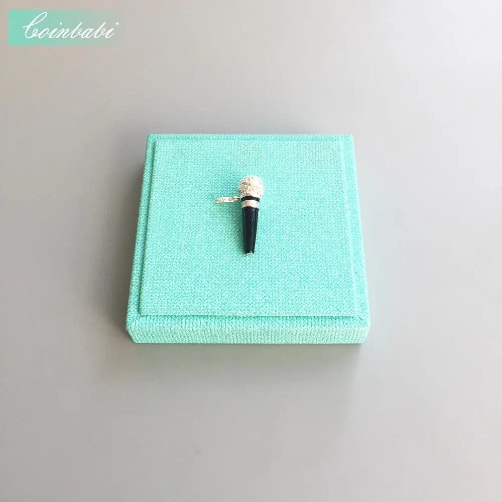 Подвеска с черным микрофоном для женщин модный подарок в европейском стиле