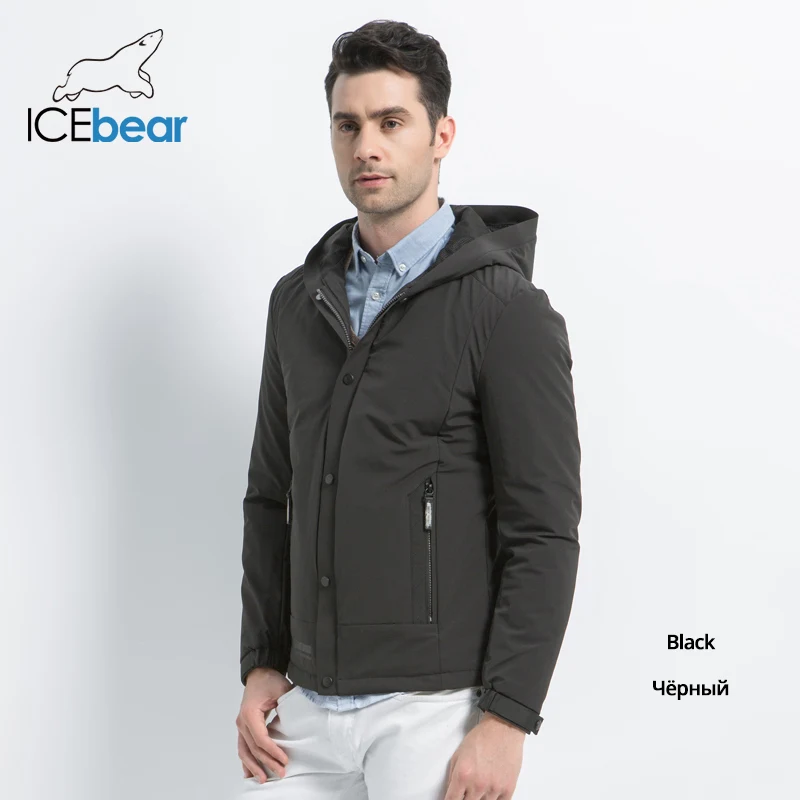 M902 ICEbear Новое мужское повседневное пальто, осенние мужские теплые брендовые модные куртки, пальто с хлопковой подкладкой, ветрозащитное пальто MWC18216D - Цвет: M902