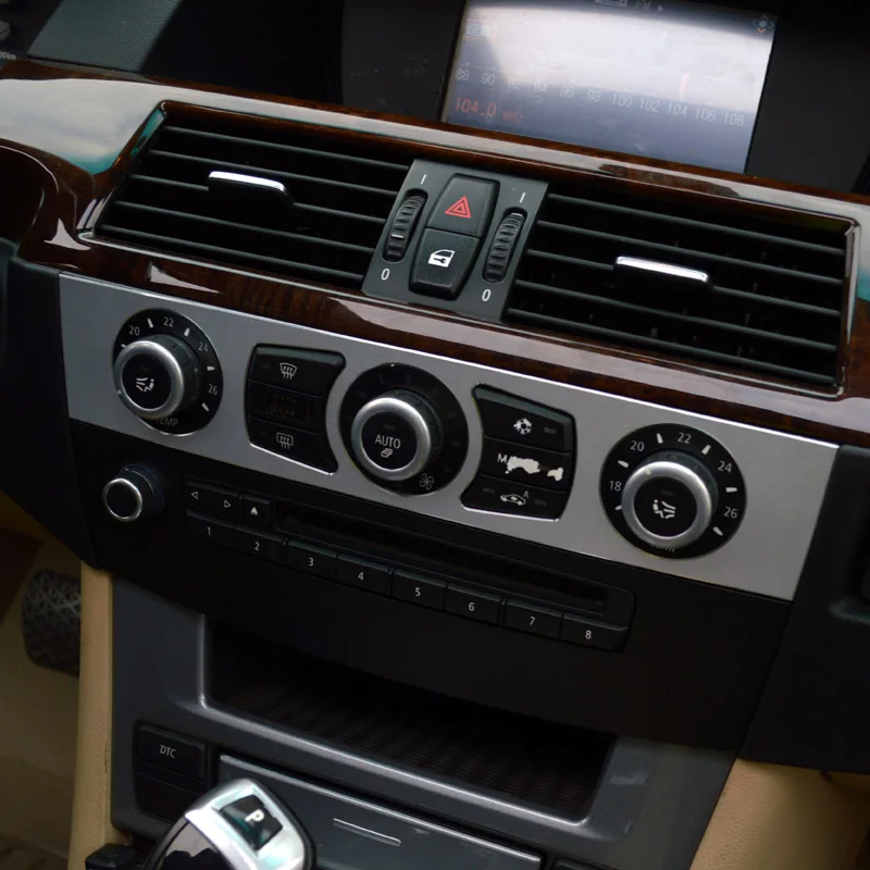 2 шт. декоративные наклейки для автомобильной консоли BMW 5 серии E60 2006 10|Наклейки на