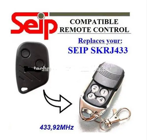 Запасной пульт дистанционного управления для гаражных дверей SEIP SKRJ433 с