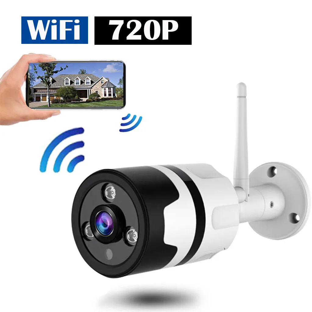 Открытый беспроводной безопасности Водонепроницаемый WiFi IP камера 1080P широкоугольный Рыбий глаз беспроводная домашняя контрольная пуля камера