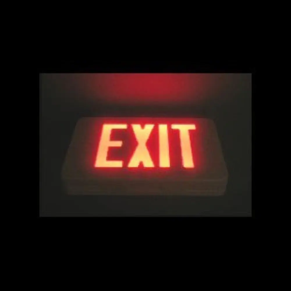 Led Exit Sign with Battery Backup Hardwired Red Light Combo Electric Up Illuminated | Лампы и освещение