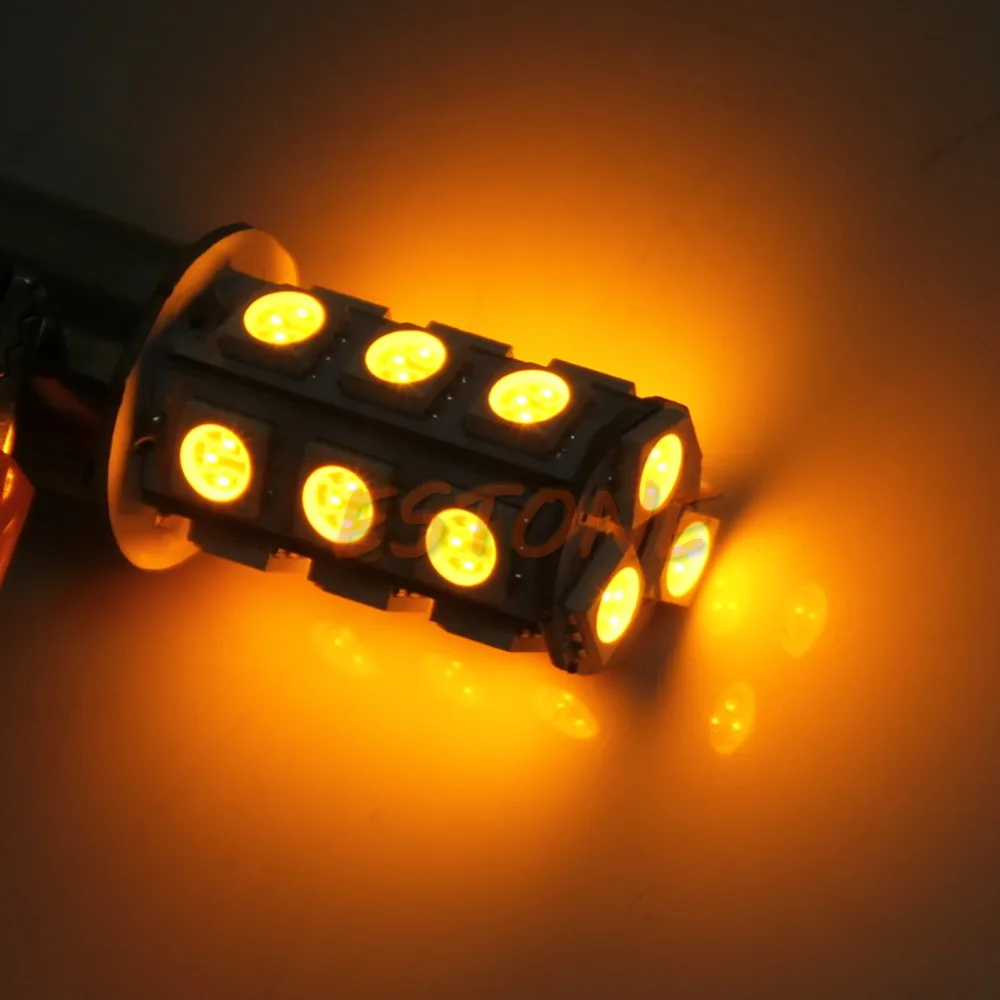

YAM Yellow 1156 BA15S P21W 1129 18-LED Car Tail Rear Turn Signal Light Bulb Lamp 12V dropshipping