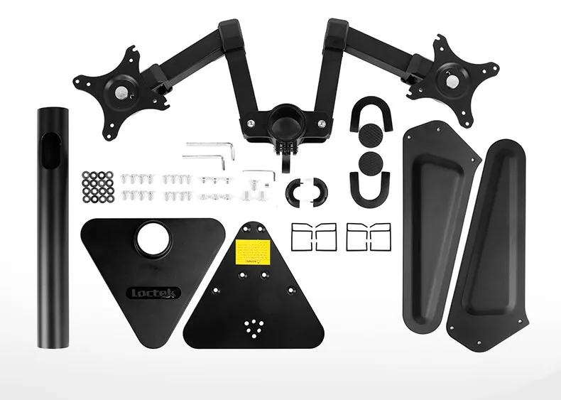 Loctek D2D настольная подставка 1"-30" двойной монитор держатель полный движения светодиодный ЖК-компьютер кронштейн Макс. Загрузка 10 кг каждая головка