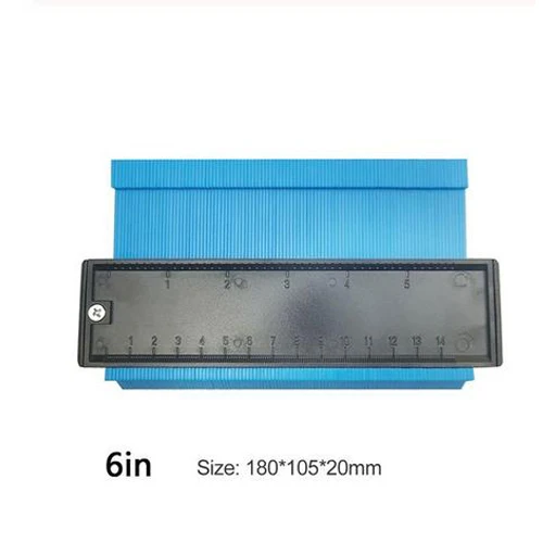 6inch Blue 5/10 дюймов контур профиль линейка датчик в клеточку измерены в ненатянутом ламинат Плитки Edge формирование дерево измерить линейкой контур датчик дубликатор duplo и дропшиппинг - Цвет: 6inch Blue