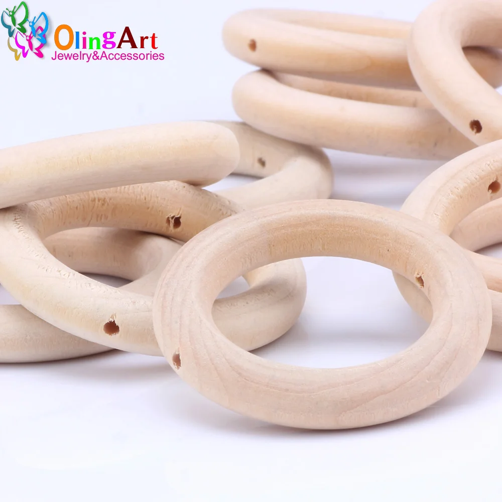 Кольцо OlingArt из натурального дерева 40 мм 8 шт./лот|diy craft|natural wood ringswooden circle |