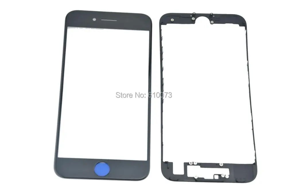 MAIJIEKE AAA для iPhone 8 7 6s plus экран Переднее стекло объектив + средняя рамка